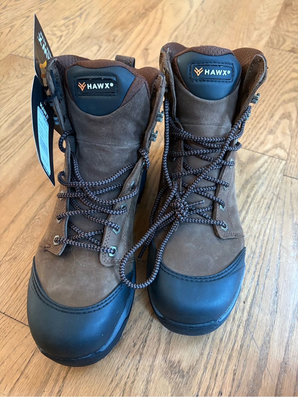 HAWX Men's Brown Waterproof Safety Work Boots